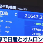 オムロンなど冴えない決算で日経平均↓