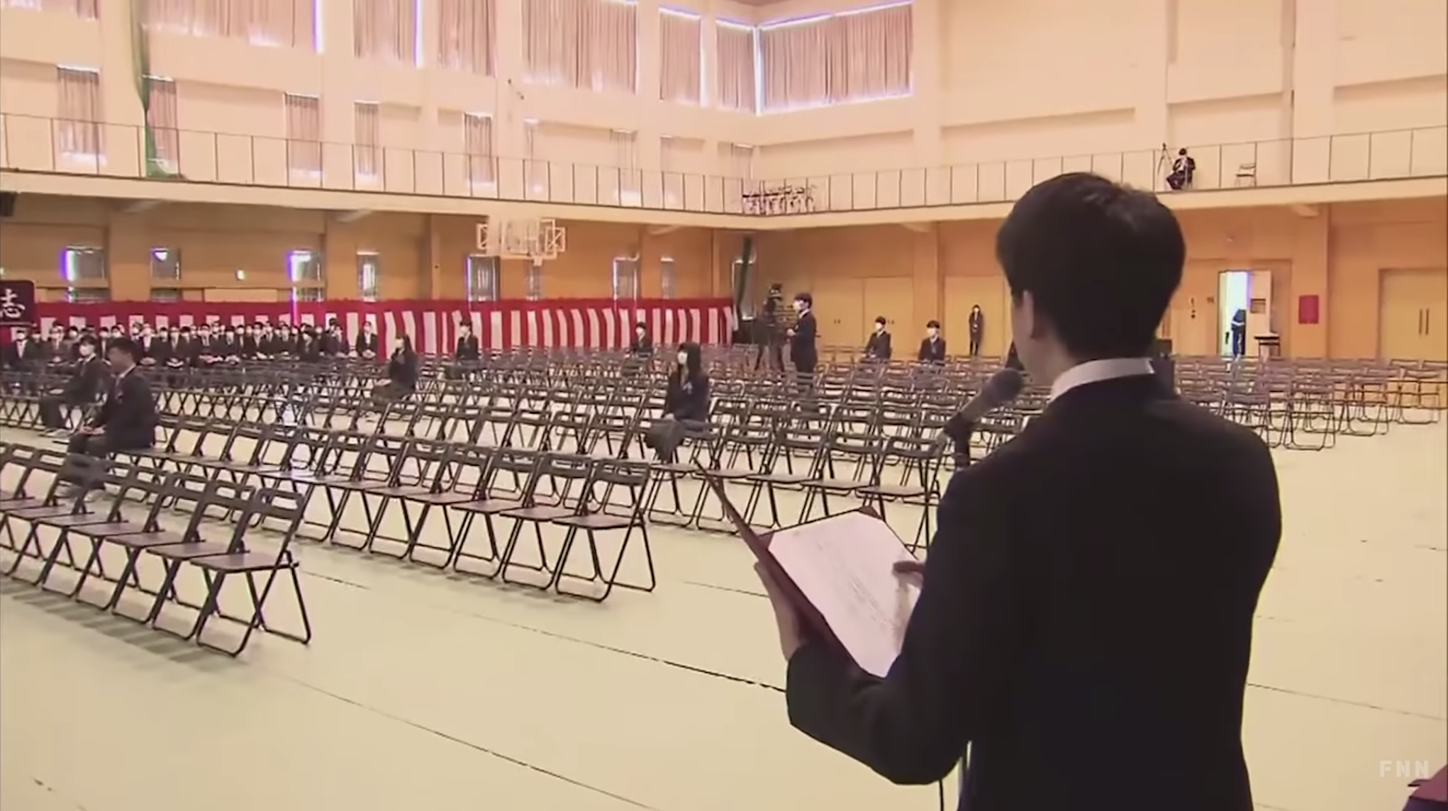 【北海道・江別市】代表10人で卒業式 YouTubeで生配信も